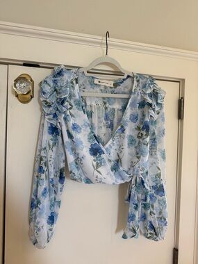The Impeccable Pig Floral Wrap Blouse